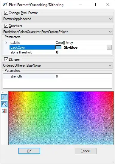Changing Pixel Format with Quantizing and Dithering