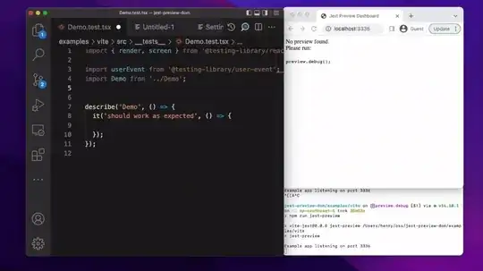 Jest Preview debug react testing library