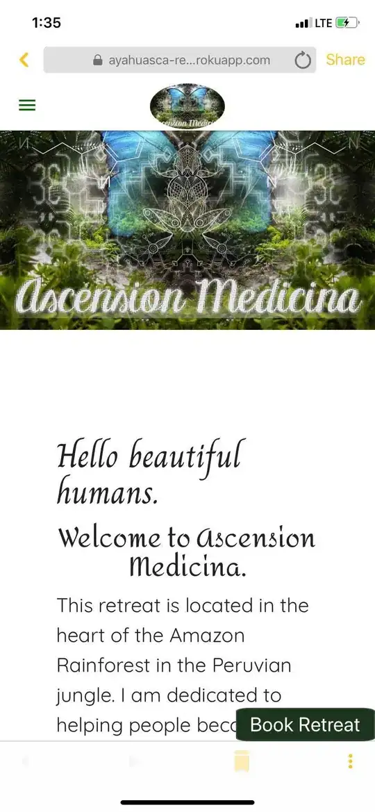 website in newer chrome on mobile