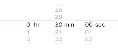Timepicker with seconds
