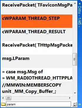 Ditto search interface