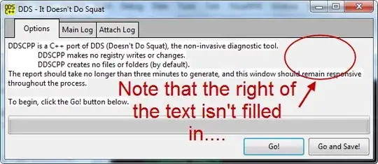 snapshot of RTextCell