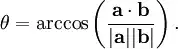 angle between two vectors