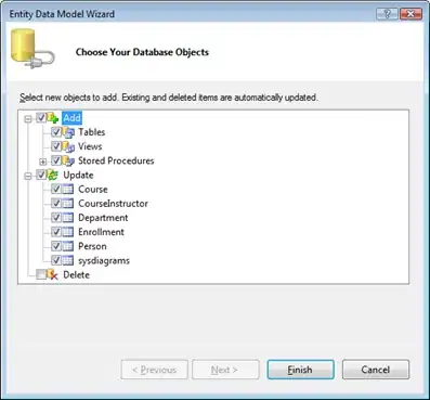 Screenshot of the simulator. The top cell is selected, the bottom is not.