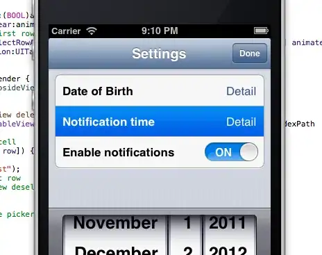 Settings UITableView