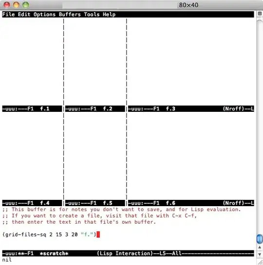 Partial example run for quicksort