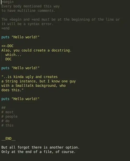 Comments in a text-editor