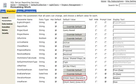 Example of warning message