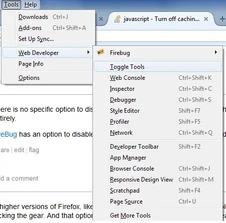 Picture of search before updating settings