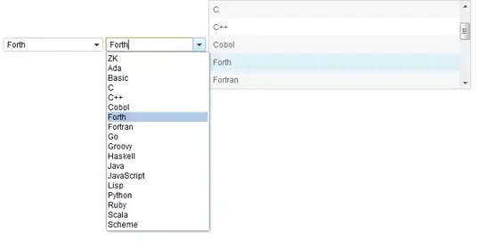 screenshot of output