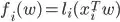 f_i(w) = l_i(x_i^Tw)