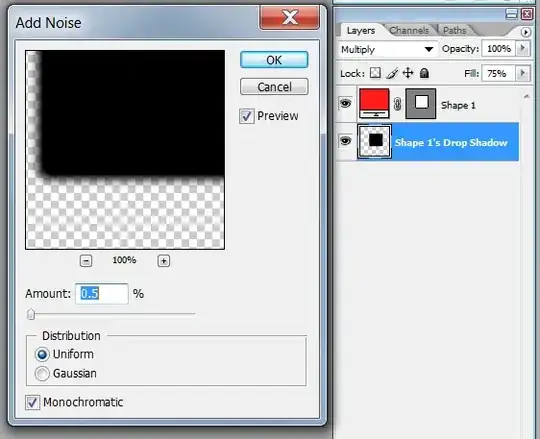 Screenshot of the bug