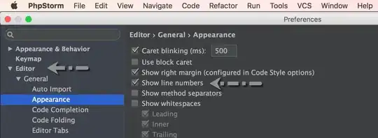 PHPstorm line numbers
