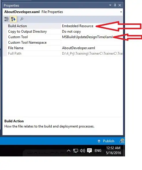 Xaml file properties