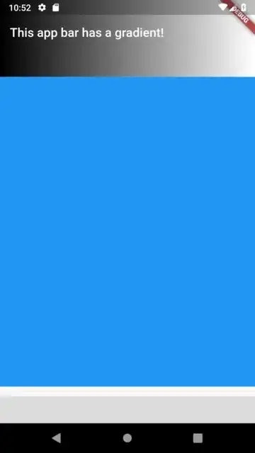 This is what the camera on my application currently looks like