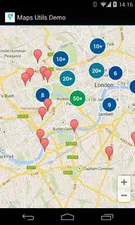 screenshot Marker Clustering Utility in action
