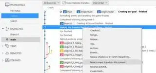 reset main to a commit