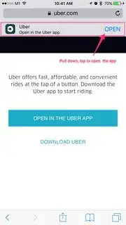 Pull down in Safari, and OPEN again