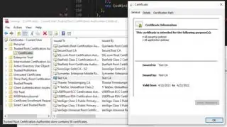 Manage User Certificates > Check