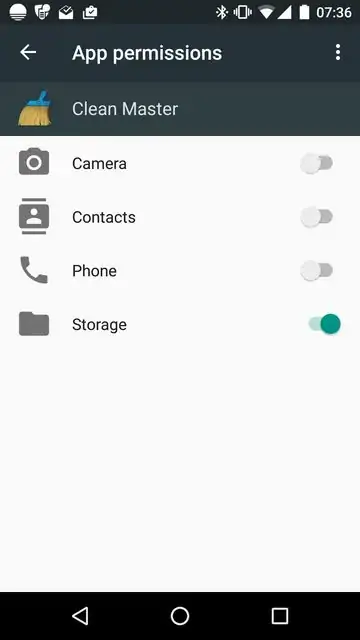 clean Master permission 