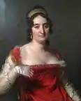 Dame in Rot mit Diadem (Private Sammlung)