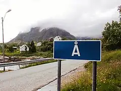 Ortsschild Å