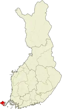 Lage von Åländer Land in Finnland