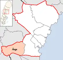 Lage der Gemeinde Ånge
