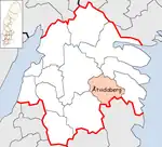 Lage der Gemeinde Åtvidaberg