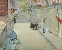 Édouard Manet: La Rue Mosnier aux drapeaux oder: le 30 juin 1878, Rue de Berne