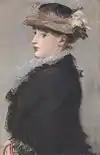 Édouard Manet: Femme au chapeau à plume grise 1882