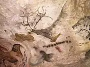 Riesenhirsch, Pferde und Zeichen