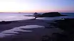 Beide Inseln bei Sonnenuntergang