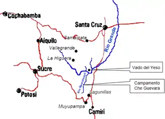 Karte der Region Lagunillas