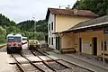 Triebwagen Reihe 5047 im Bahnhof Neufelden