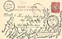 Postkarte mit Beförderung auf der Ostafrika-Linie im September 1904 (Stempel der „Mombasa Agency“ des Austrian Lloyd und der Ankunft in Durban mit Weiterleitung nach Johannesburg)