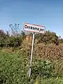 Ortstafel am östlichen Ortseingang