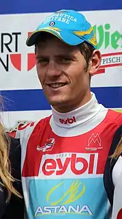 Kevin Seeldraeyers als Drittplatzierterder Österreich-Rundfahrt 2013