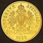 Österreich/Ungarn189220 Franken(= 8 Gulden/Florin)