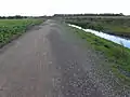 Noch nicht fertiggestellter Radweg