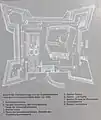 Übersichtsplan der Zitadelle im Bauzustand von 1802 mit Standort Drususstein