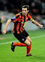 Luka Modrić (li.) und Darijo Srna (re., 2010 im Trikot von Schachtar Donezk), kroatische Spieler mit den meisten EM-Einsätzen und einzige Kroaten mit vier EM-Teilnahmen