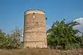 Wachturm von Vytautas dem Großen in Cherson mit der historischen Staatsflagge Litauens