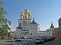 Kirche der Feodorowskaja-Ikone der Gottesmutter Maria (1911–1914 zum 300-jährigen Jubiläum der Familie Romanow, erster Stahlbetonbau in St. Petersburg, 1933 abgetragen, zwischen 2010 und 2013 Totalneubau), Poltawskaja Uliza, St. Petersburg