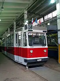 Museumstriebwagen LM-68 Nr. 6249 in Sankt-Petersburg
