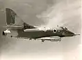 Eine A-4H/N Skyhawk Ayit der 140. Staffel „Golden Eagle“ im Flug, ca. 1973 noch auf der Basis Etzion im Sinai