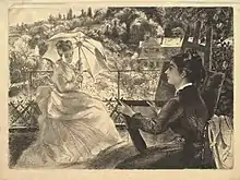 Terrasse der Villa Brancas, 1876 (Radierung)