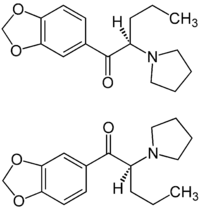 Strukturformel von Methylendioxypyrovaleron