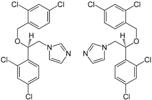 Strukturformeln von (±)-Miconazol