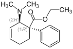 Strukturformel von (1R,2R)-cis-Tilidin